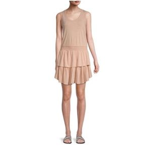 SUPPLY & DEMAND Noah Shirred-Waist Tiered Dress Peach NWT Size Small MSRP $59